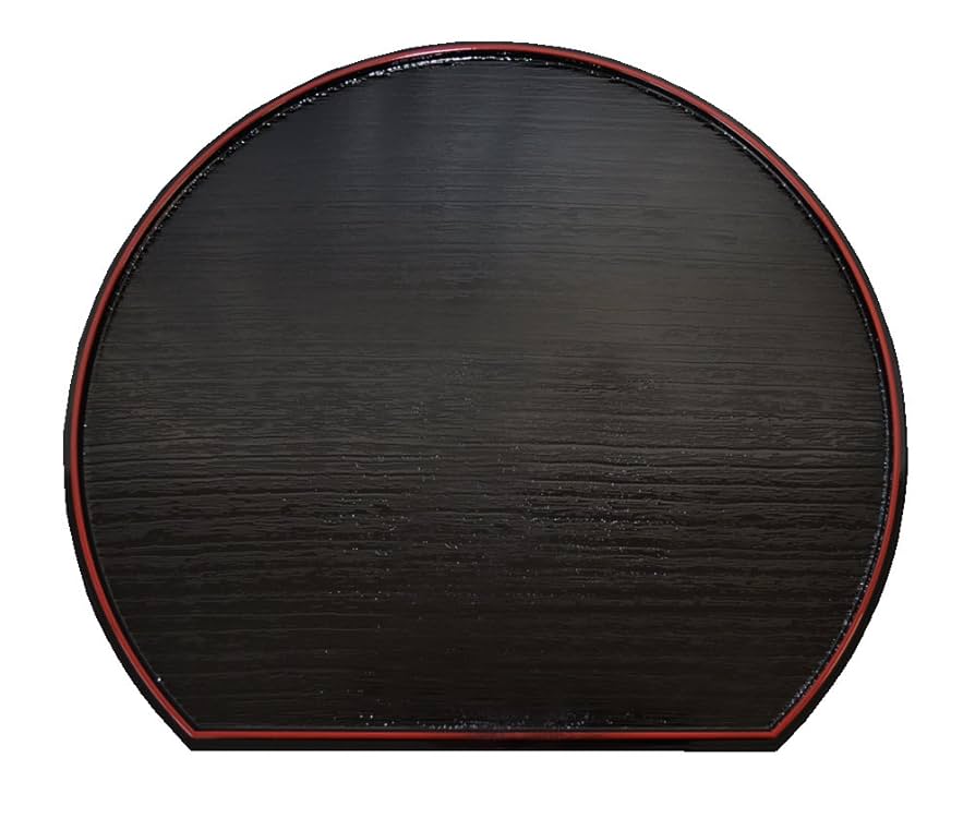 半月両面膳 黒 Amazon.co.jp: 花光 トレイ 両面膳 33cm ブラック プラスチック
